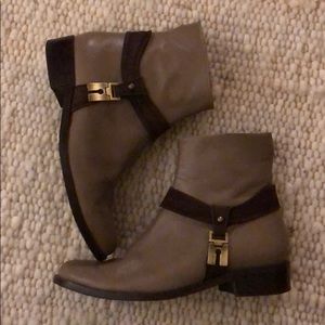 Leather and Suede Booties Great Condition